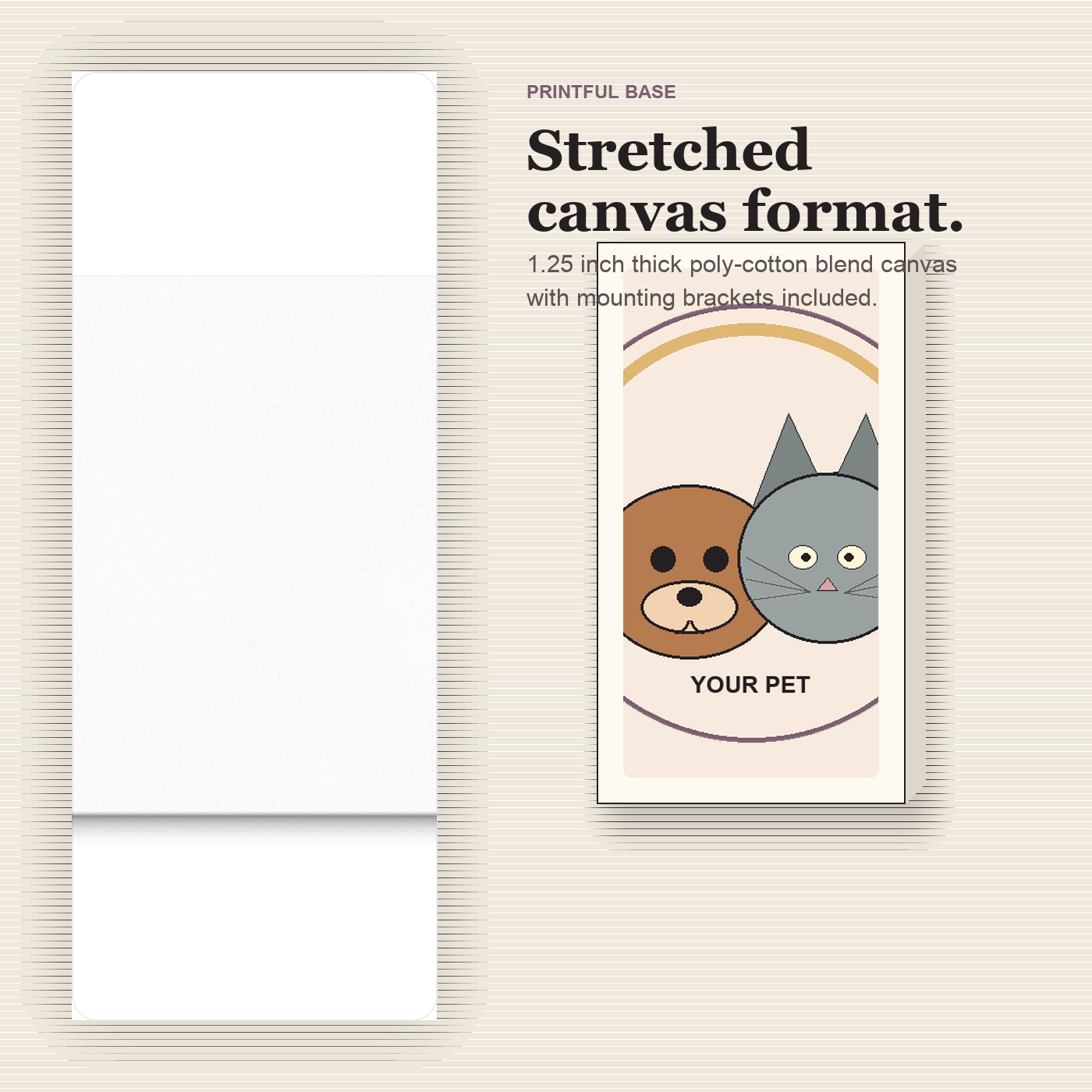 Custom Pet Portrait Canvas preview 2