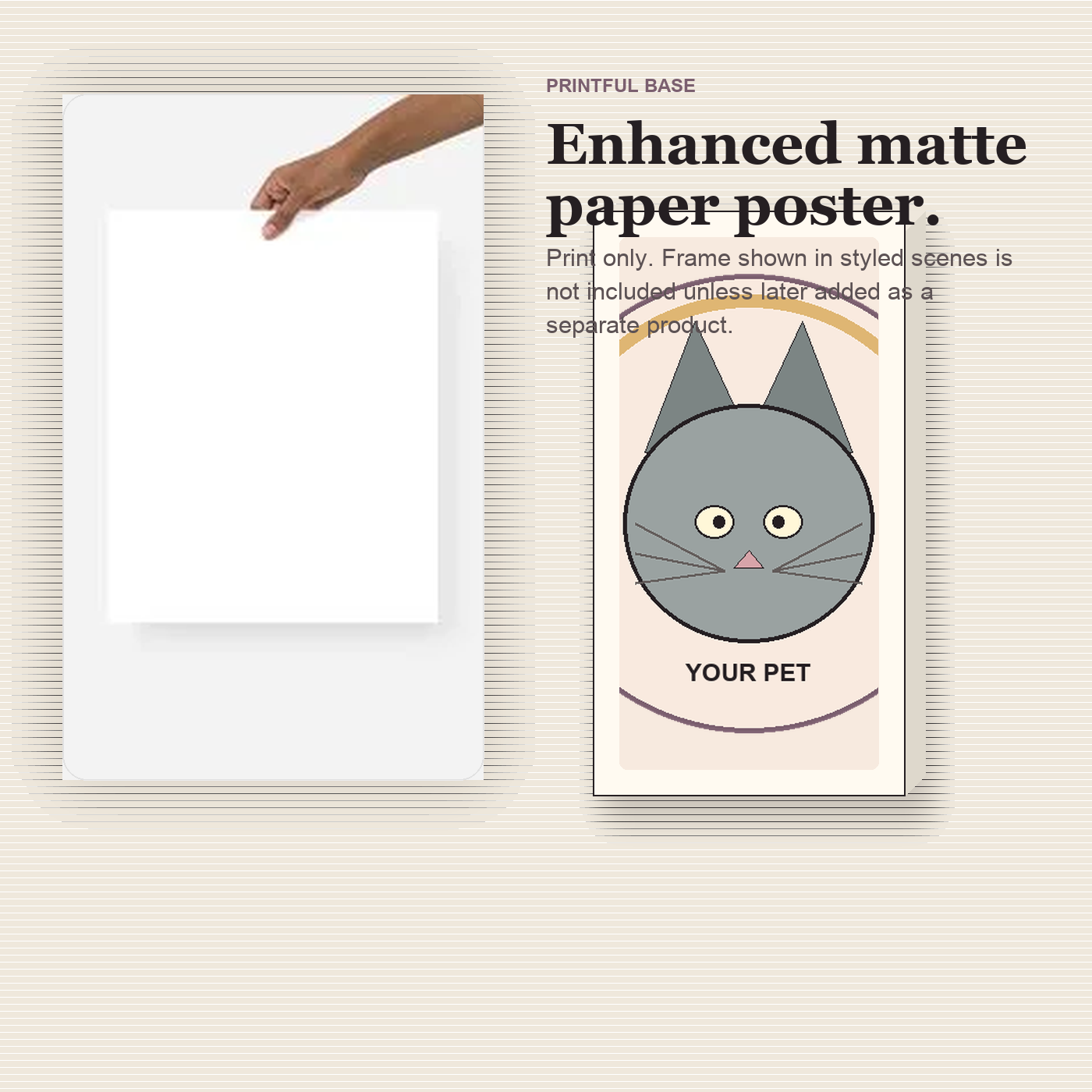 Custom Pet Portrait Keepsake Print preview 2
