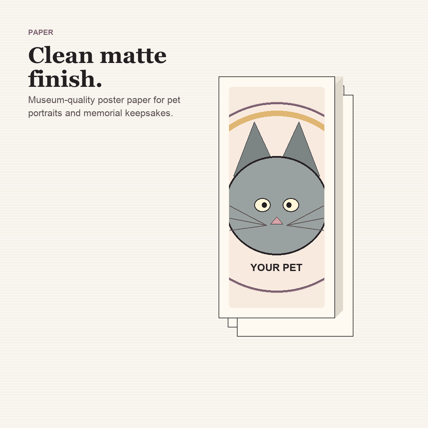 Custom Pet Portrait Keepsake Print preview 3