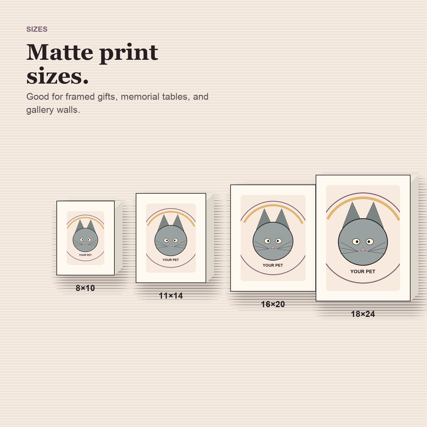 Custom Pet Portrait Keepsake Print preview 4
