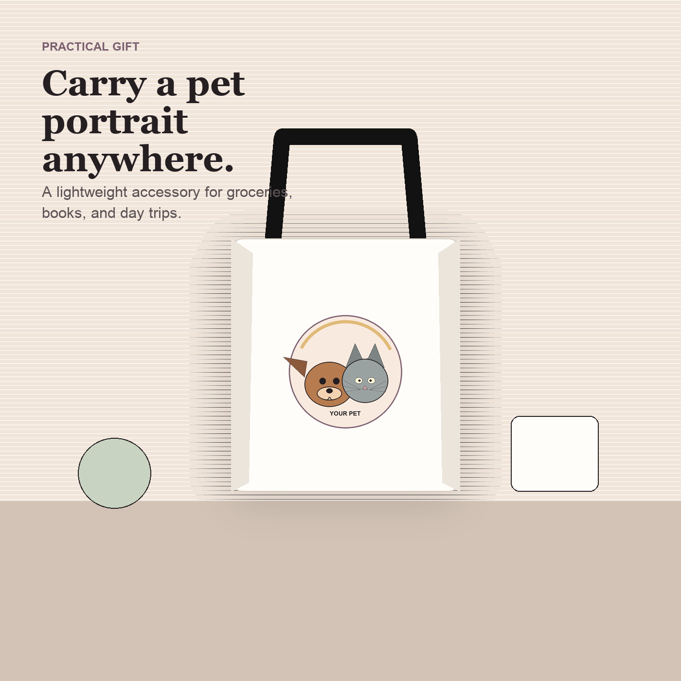 Custom Pet Portrait Tote Bag preview 4
